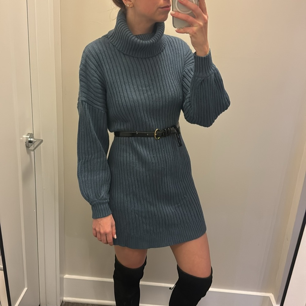 Turtleneck sweater dress